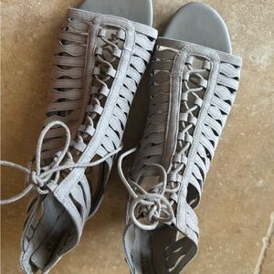 Stylish Sam Edelman Gray Women's Lace-Up Sandals